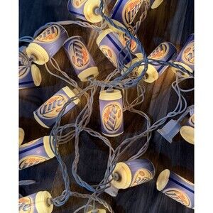Vintage Y2K Miller Lite Beer Can String Lights 3 Strands 30 Cans Bar Man Cave